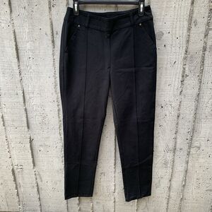 Sundance Women's Front Seam Pull-On Black Tapered Trousers Career Closet Staple